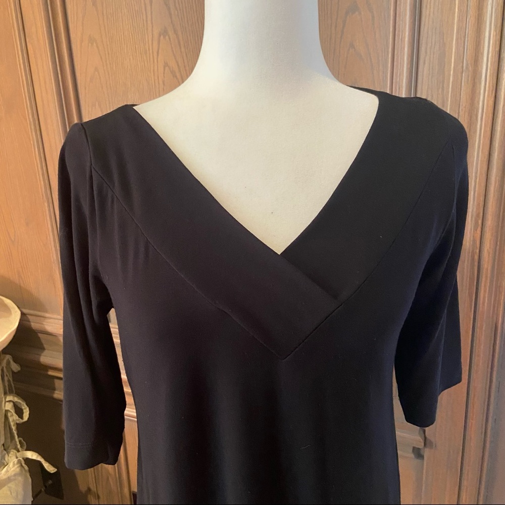 Eileen Fisher V-Neck Dress-Small - Picture 3 of 8